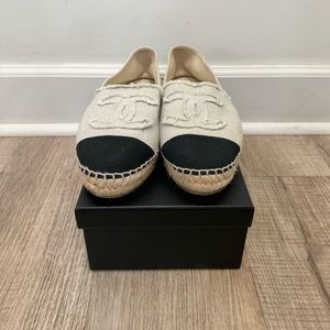 Chanel Raw Canvas Espadrille 41